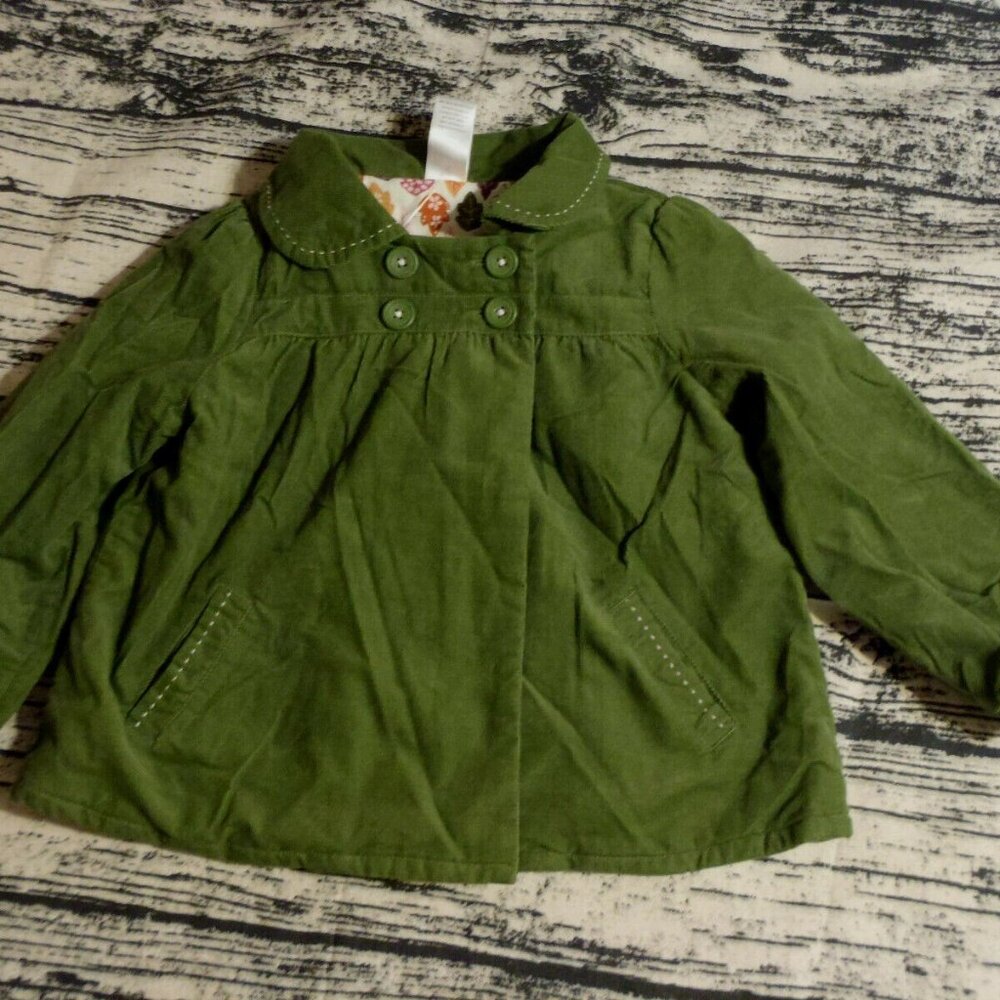 Gymboree Vintage Fall Forest 5T Green Corduroy Coat NWT